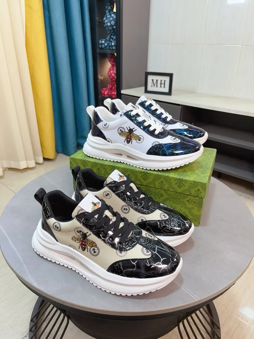 Men's shoes 💰440🌹🌹GUCCI [Gucci] New high-end brand of men's shoes, the latest fashionable casual men's shoes, trendy and versatile style, relaxed and sporty style, uppers imported from Italy, first-layer cowhide, genuine leather lining and ultra-fine workmanship. Original personalized fashionable rubber wear-resistant outsole, light and comfortable on the foot, size 38-44